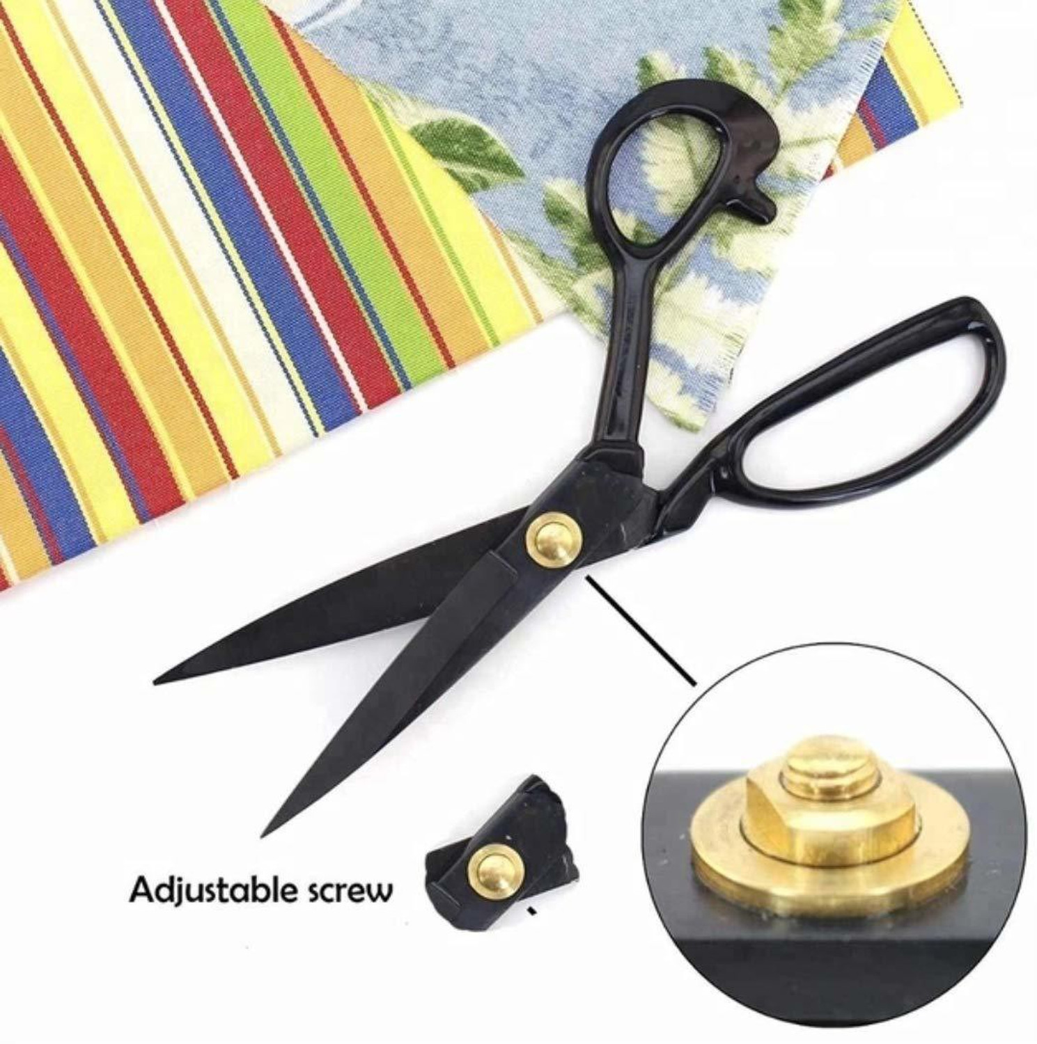 Image of Bekner Flexon Professional Tailoring Scissors with Rubber Handle Grip Used for Tailoring Sewing Clothes Cutting Paper Cutting for Home and Office use Size (10 inch inch Scissor) Scissors