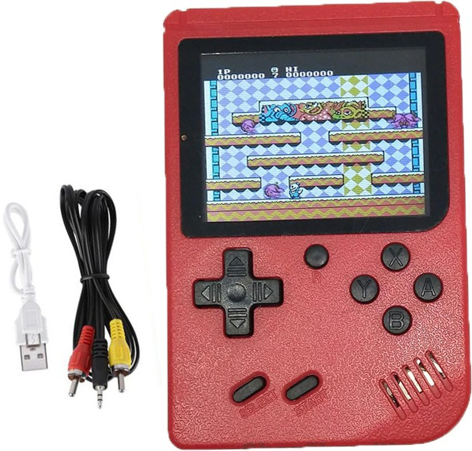 Image of AMUSING New Arrival SUP Game Box Game Console 3 INCH Retro FC Game Play with 400 In 1, Snow Bros, Contra Series, Super Mario, Bomber Man, Spider Man, Adventure Island, SEGA, DR Mario, Ninja gaidan, Double Dragon, Chess
