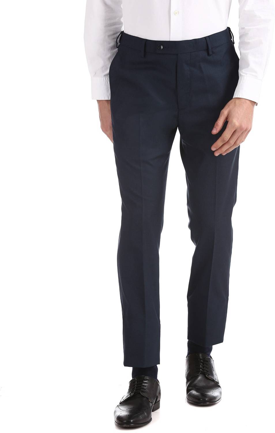 ARROW Regular Fit Men Blue Trousers