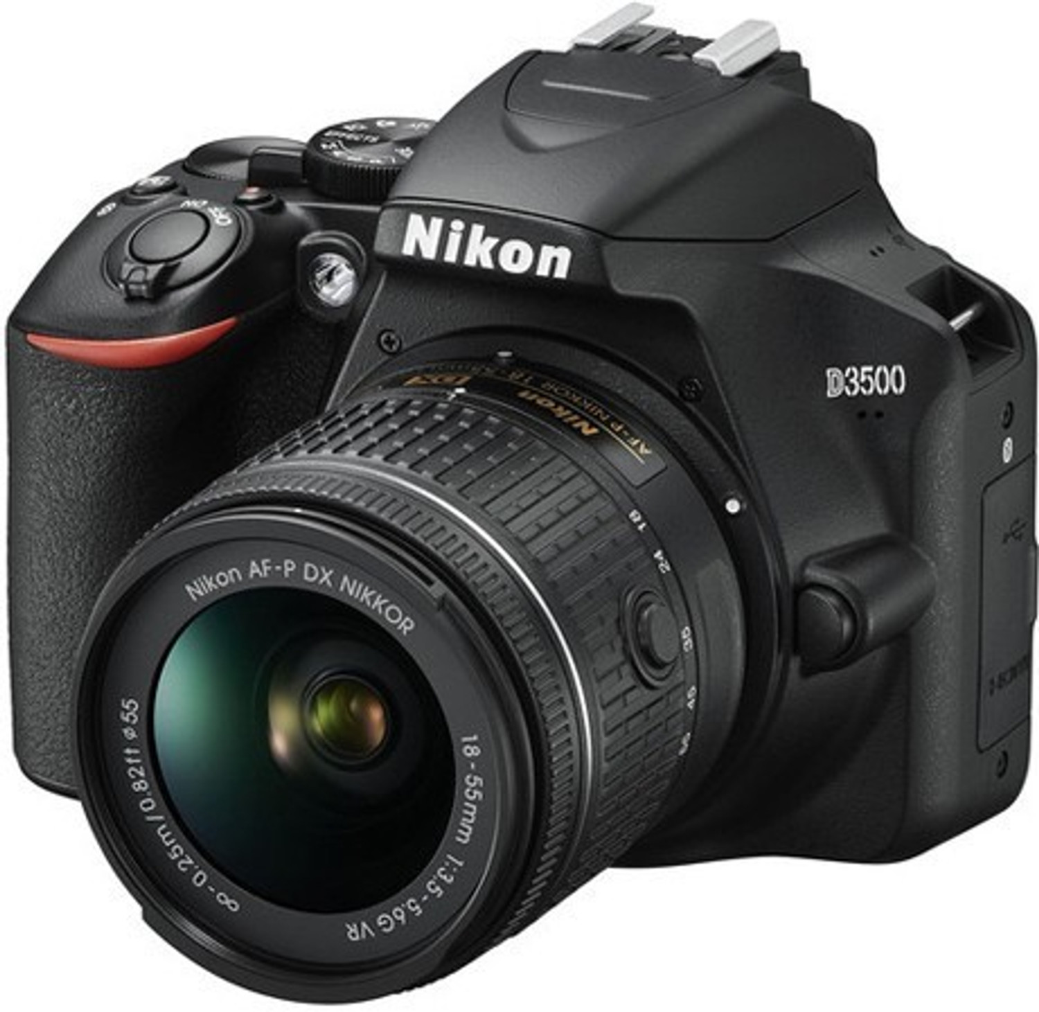 Image of NIKON D3500 (With Basic Accessory Kit) DSLR Camera Body with Dual lens: 18-55 mm f /3.5-5.6 G VR and AF-P DX Nikkor 70-300 mm f /4.5-6.3G ED VR