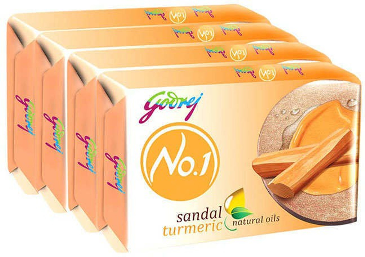 Image of Godrej No.1sandal 100 gm soap (pack of 4)