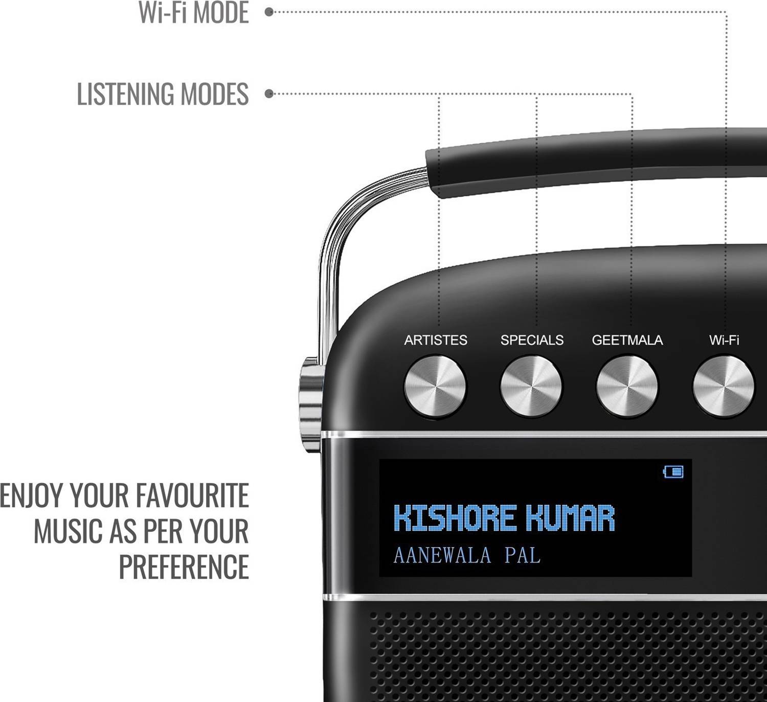 SAREGAMA Carvaan 2.0 10W Bluetooth Speaker Black - Image 4