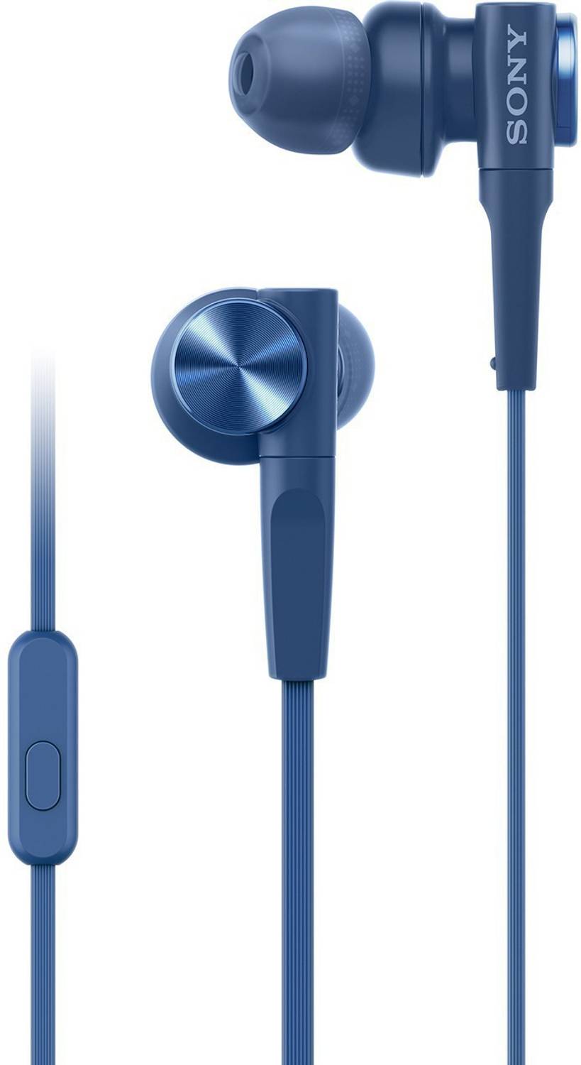 Sony MDR-XB55AP Wired Earphones with Mic (Blue)
