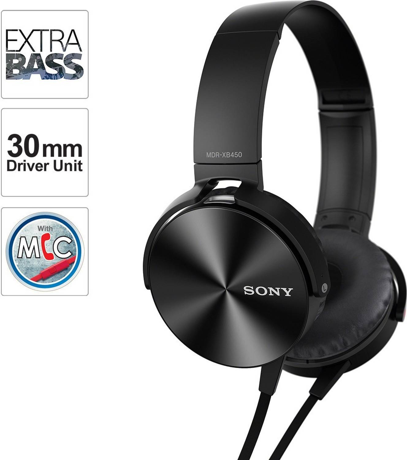 Headphone Sony Mdr Xb450ap Sony MDR-XB450AP On-Ear EXTRA BASS  display picture 1
