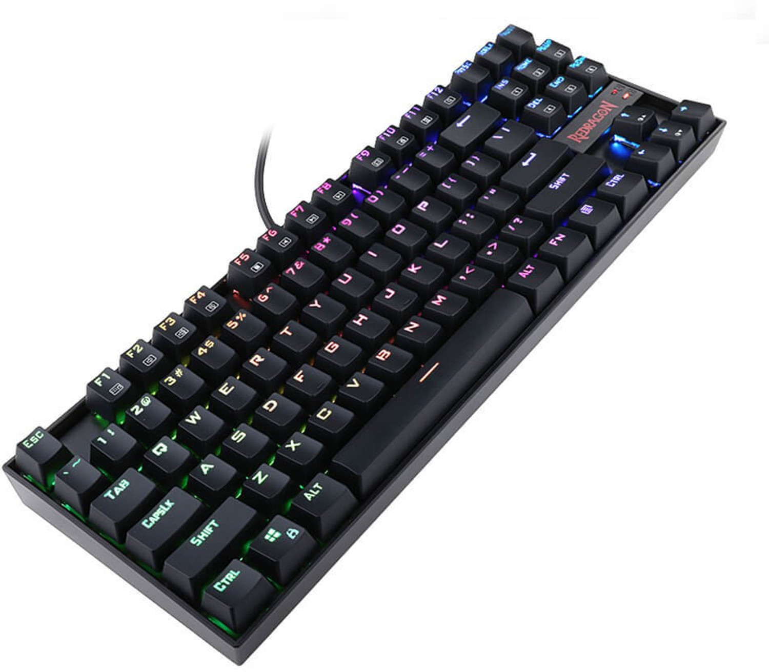 Image of Redragon K552-RGB Wired USB Tenkeyless Gaming Keyboard Compatible with Desktop, Laptop, Mac