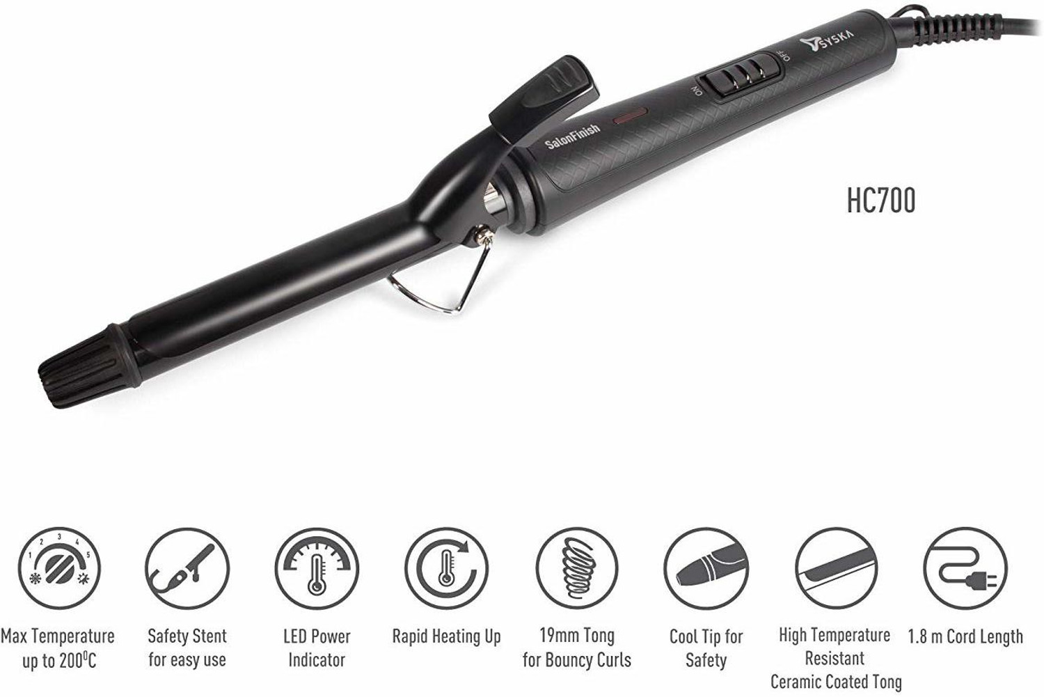 Image of Syska HC 700 Electric Hair Curler