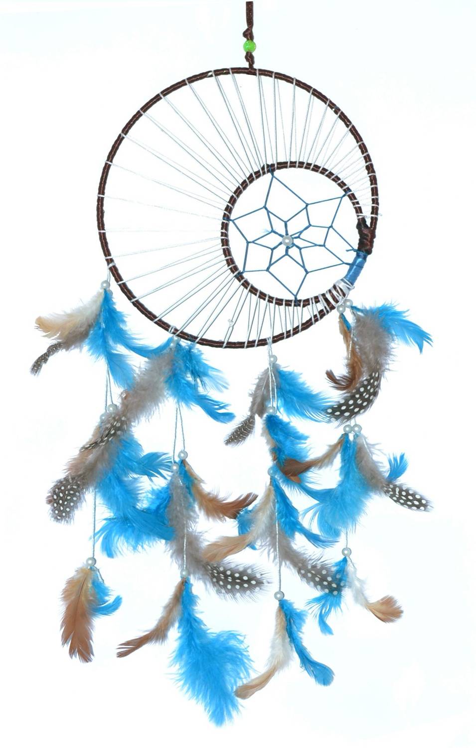 ARTBUG Blue/Grey Color Dream Catcher Wall Hanging Decorative Showpiece  -  40 cm