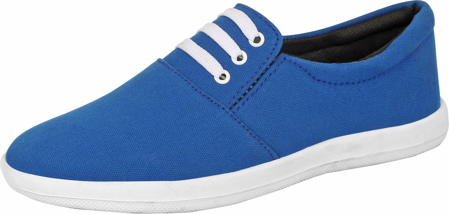 Image of Kzaara Slip On Sneakers For Men (Blue, 7)