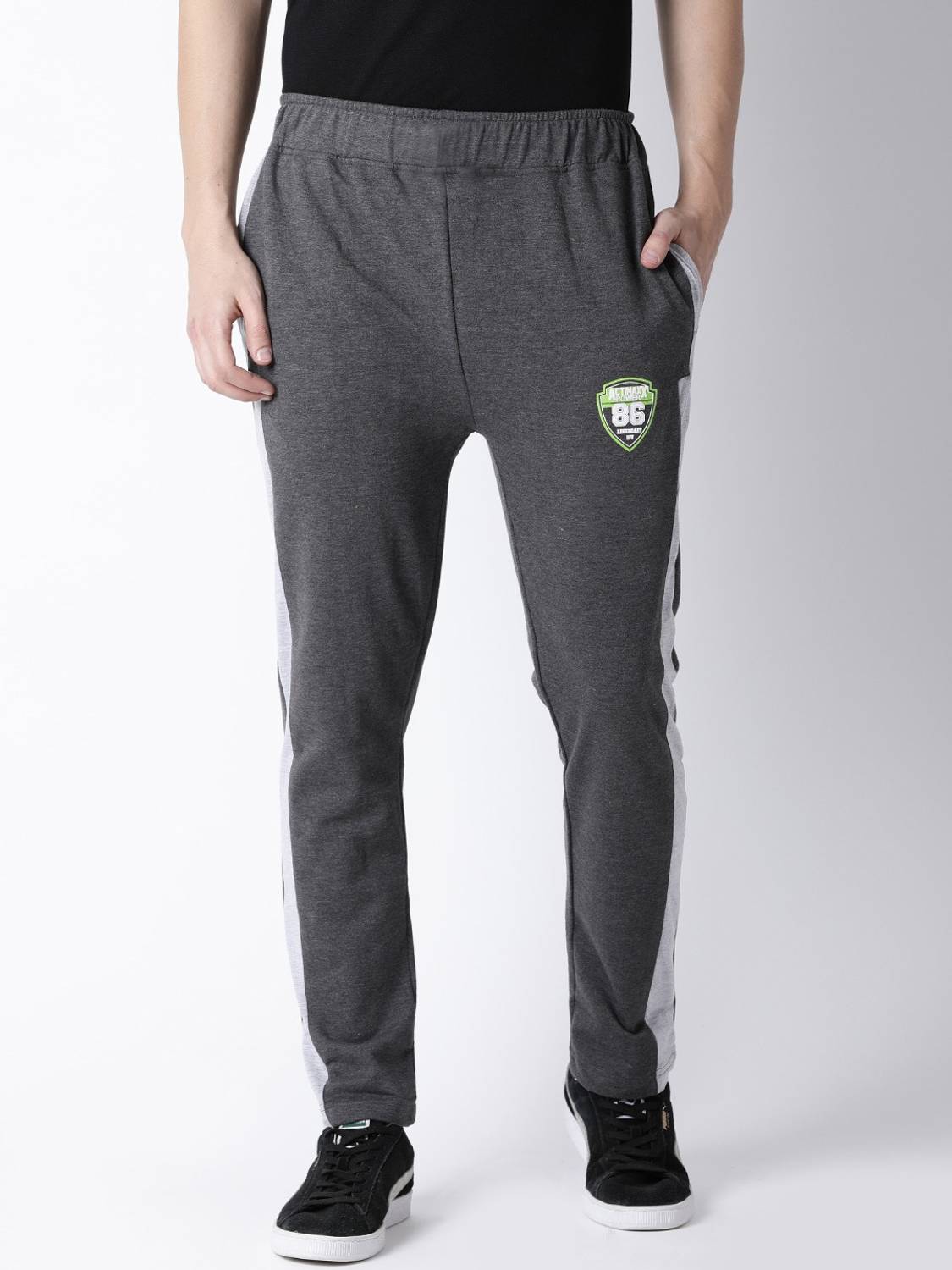 ACTIMAXX Solid Men Black Track Pants