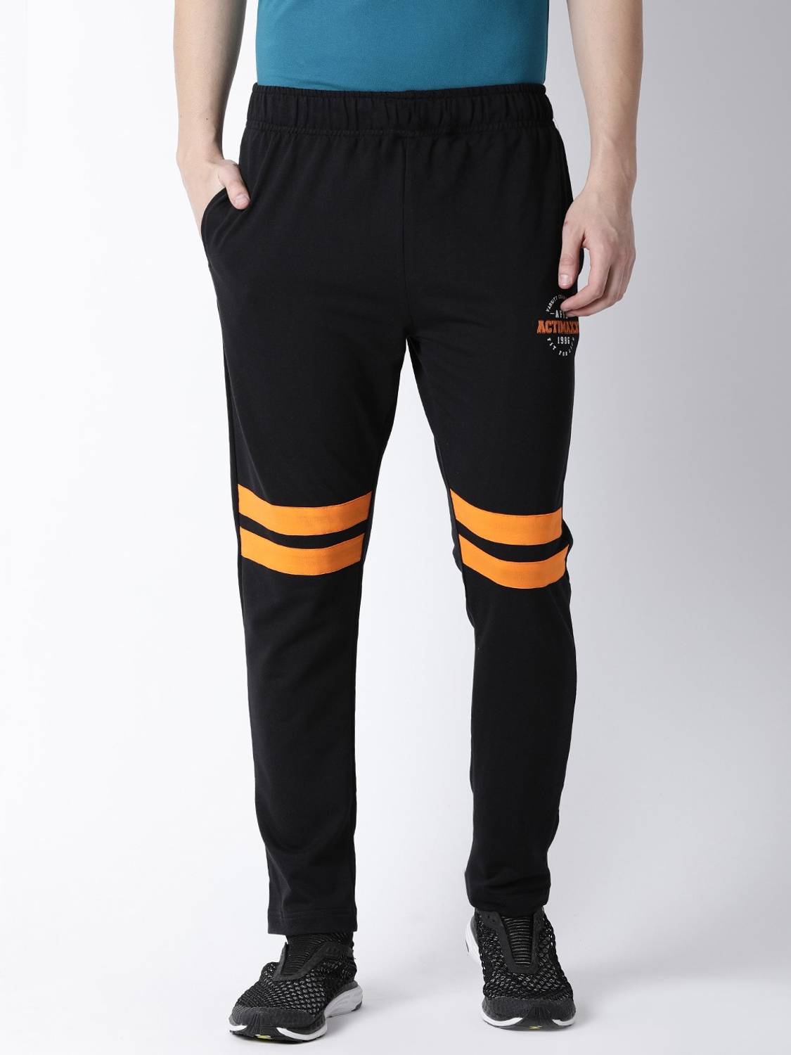 ACTIMAXX Solid Men Black Track Pants