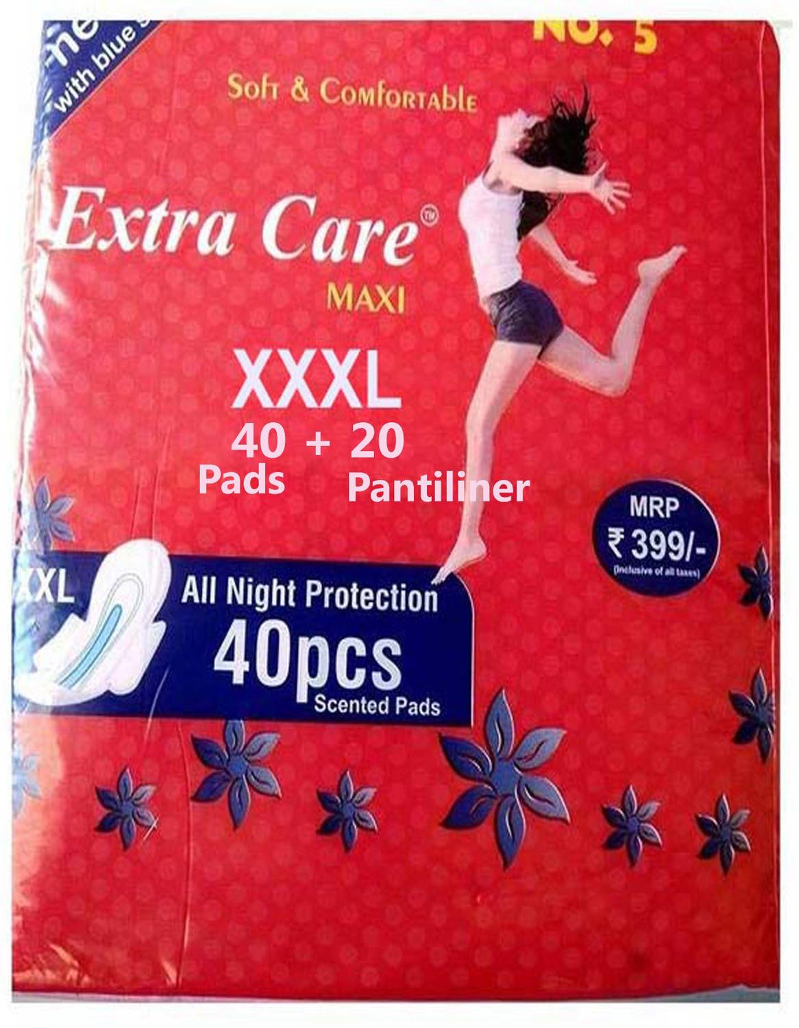 Extra Care DAYS XXL Sanitary Pads Pack 40 pad + 20 Pantiliner Sanitary Pad