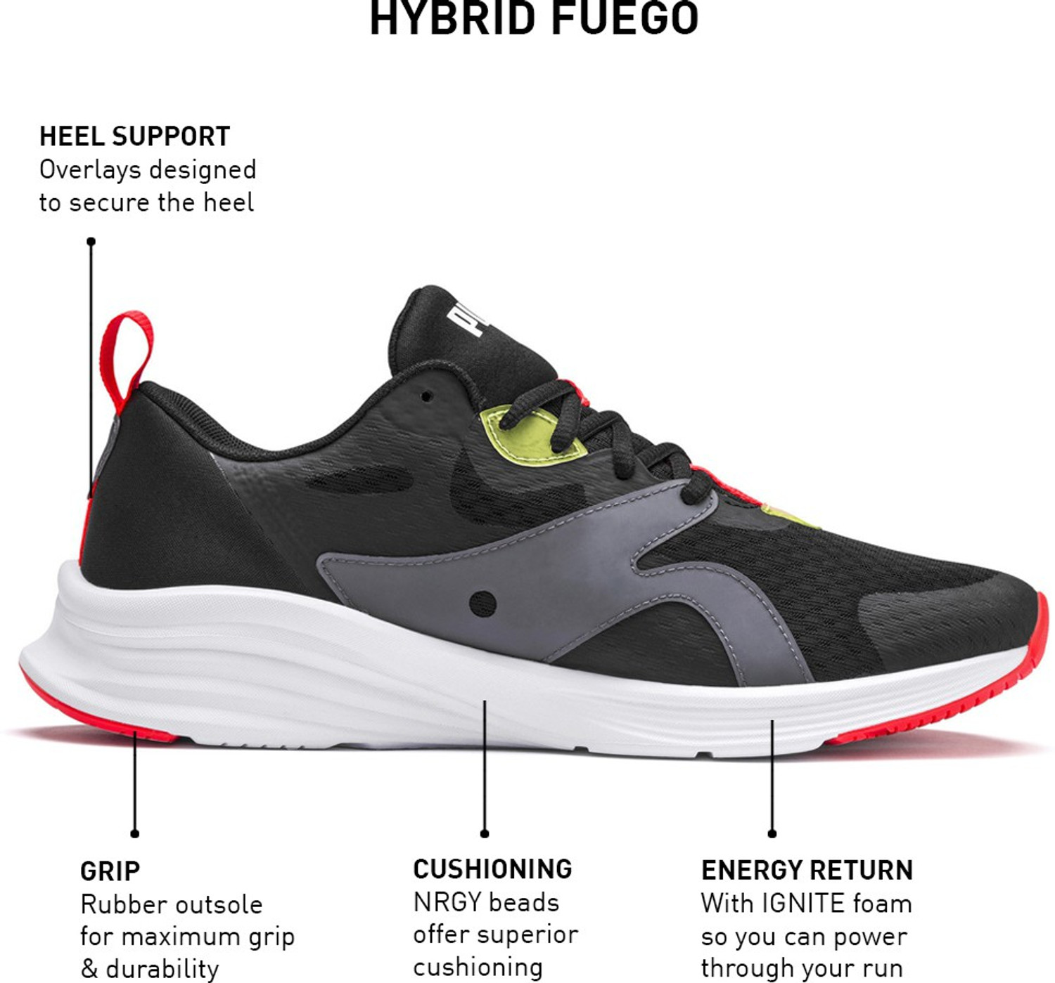 Image of PUMA Hybrid Fuego Running Shoes For Men