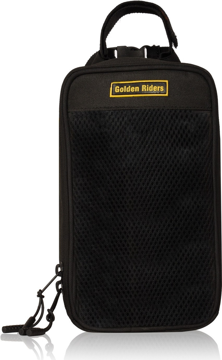 Image of Golden Riders Bicycle Handlebar front frame Tube bag Luggage Box Black Fabric Motorbike Saddlebag