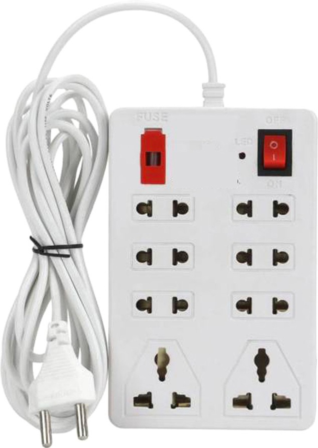 Image of UNIQUE Ina Extension Cord Board Mini Strip Power Strip Surge Protector Electric Board Multi Shoket 8 Socket Extension Boards