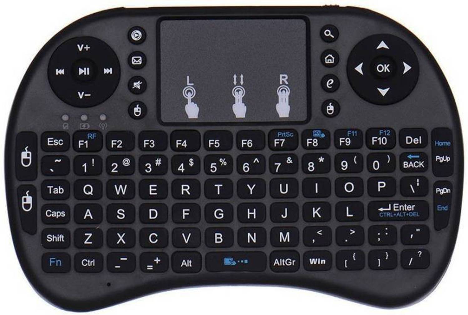 Inext 102 Mini Wireless Keyboard with Touchpad Mouse, 2.4ghz Smar