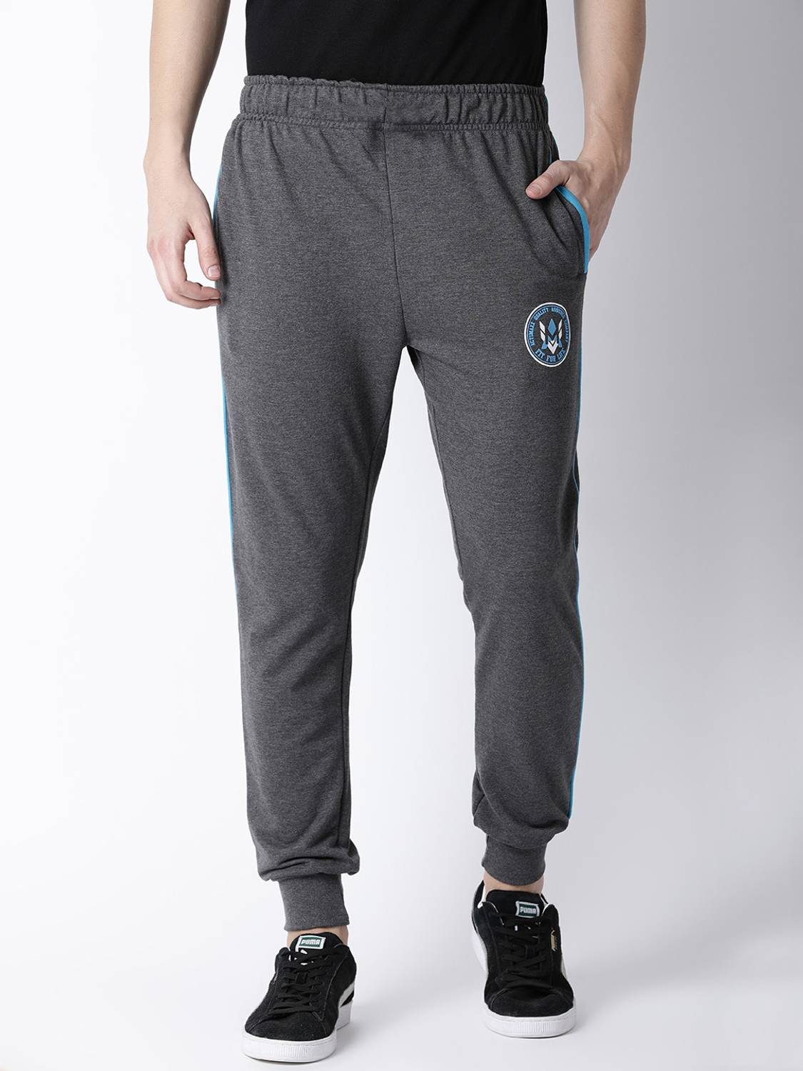 ACTIMAXX Solid Men Black Track Pants