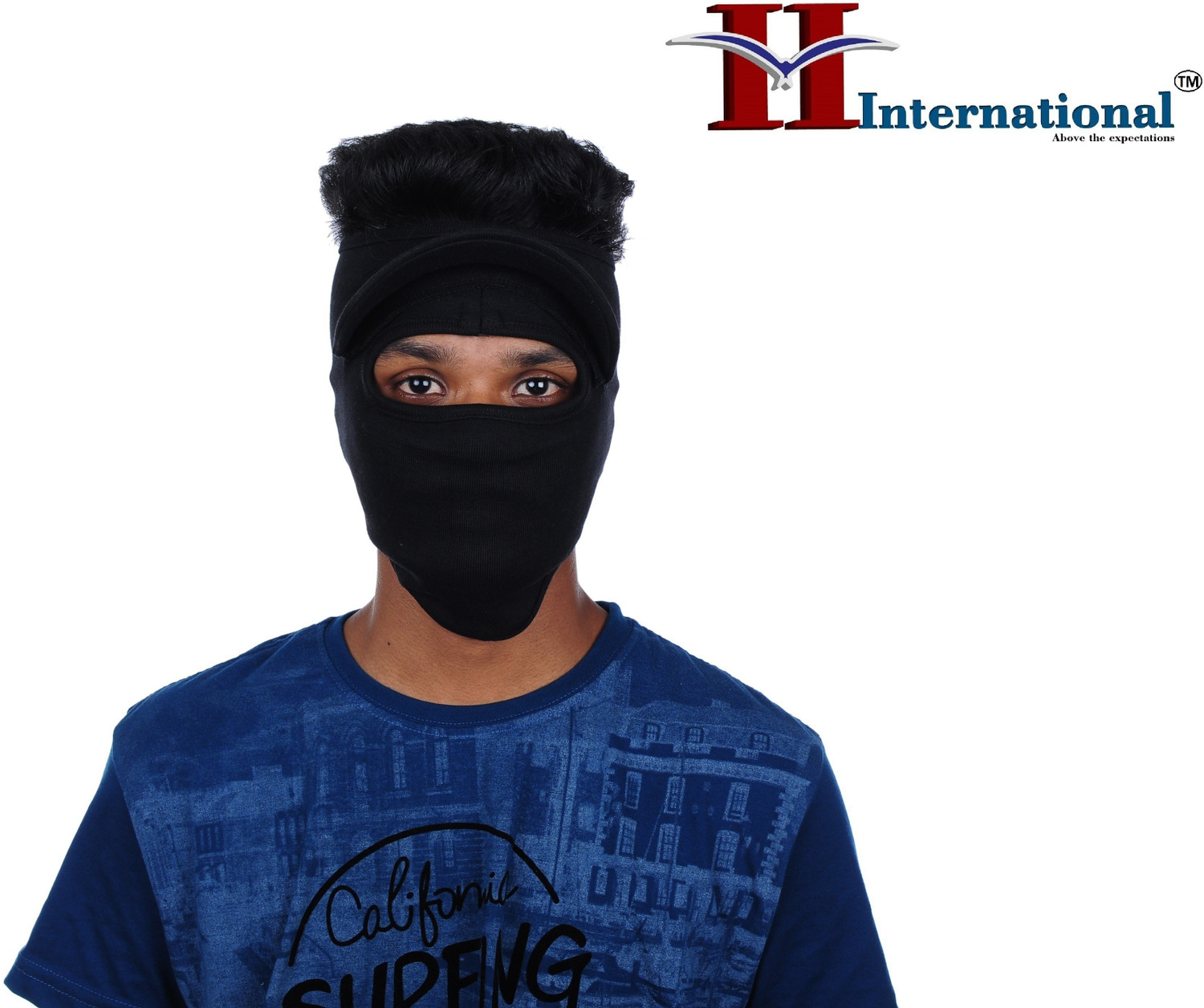 Image of H International Black Bike Face Mask for Men & Women