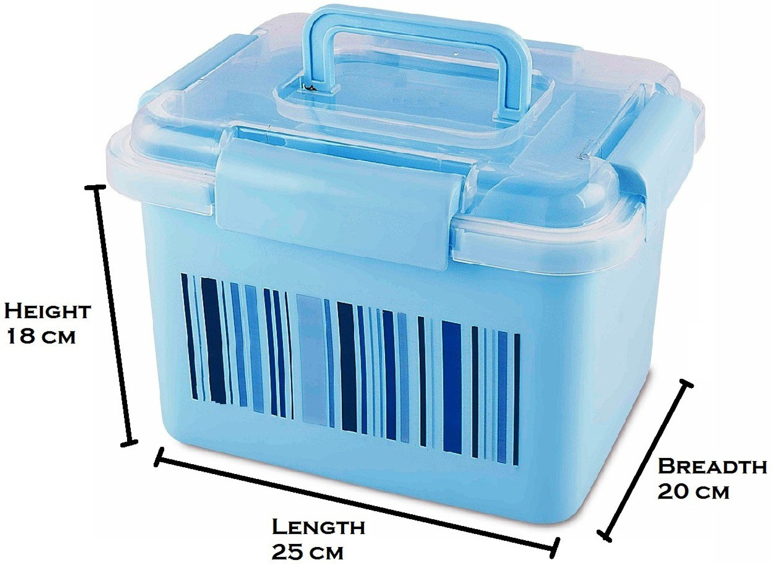 Image of AAKAR - Big Storage Medical First Aid Box (Blue) Medicine Dispenser