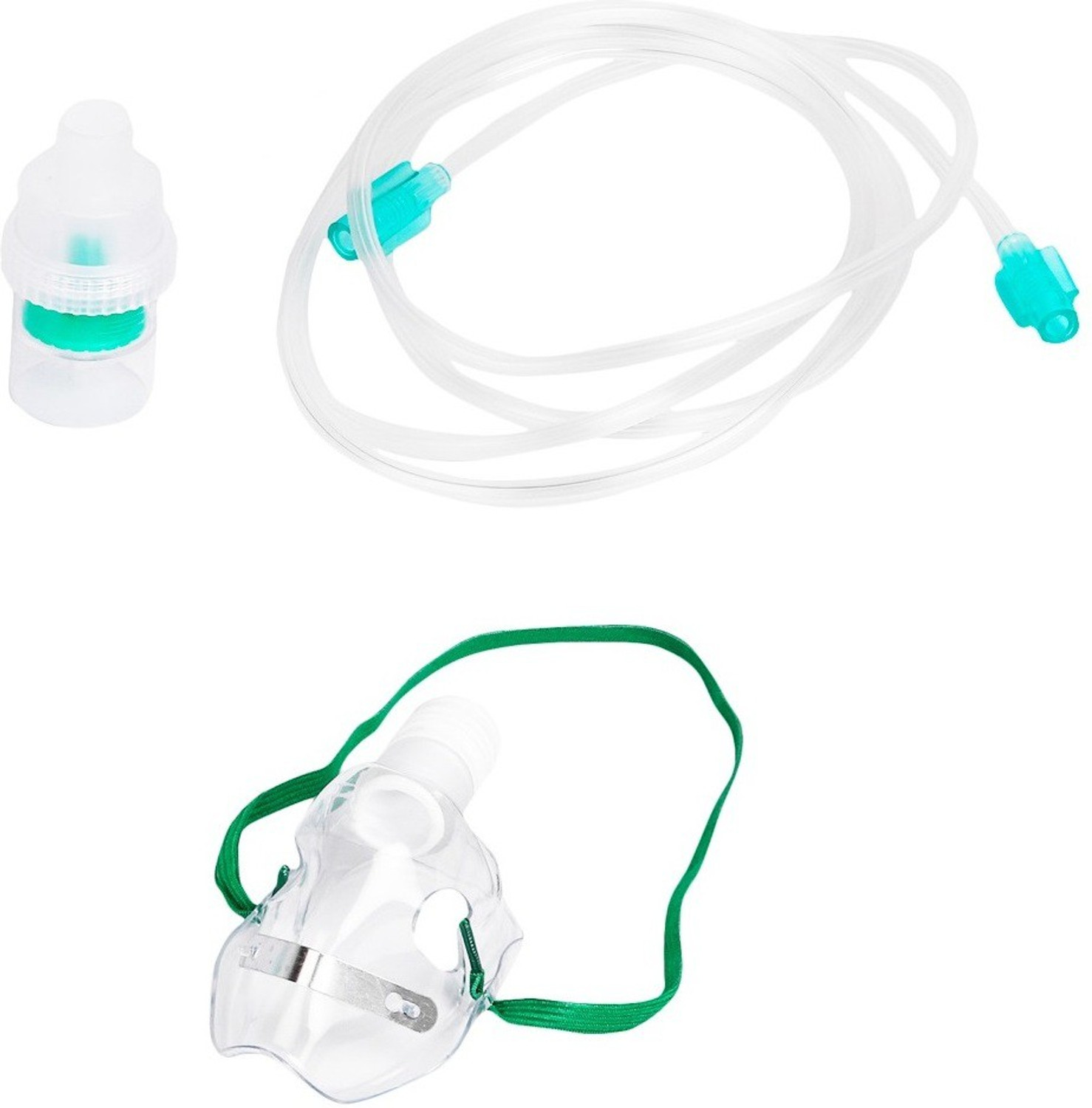 Image of Control D Pediatric Child Mask Kit with Air Tube,Medicine Chamber Nebulizer (Transparent, Blue)