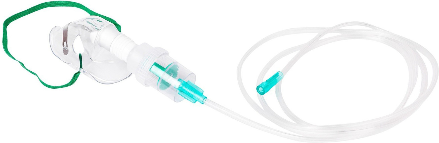 Image of Control D Pediatric Child Mask Kit with Air Tube,Medicine Chamber Nebulizer (Transparent, Blue)