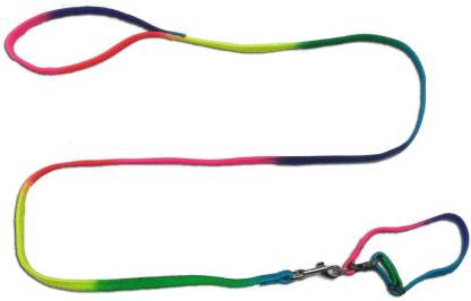 BODY BUILDING GOOD QUALITY 0.5 INCH RAINBOW COLOR PUPPY & CAT BELT Dog Collar & Leash