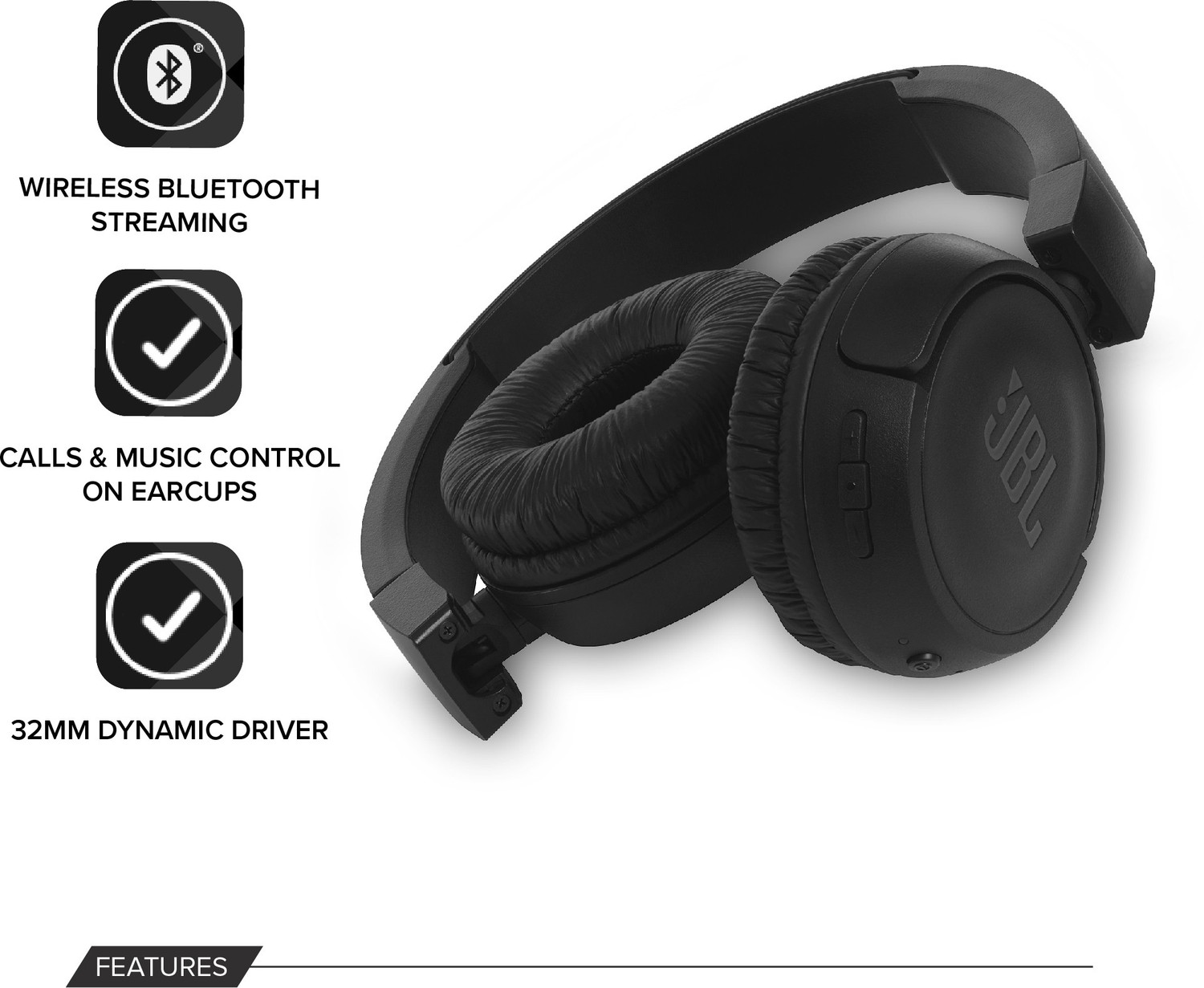 Image of JBL T450BT Extra Bass with Voice Assistant Support Lightweight Flat Foldable Bluetooth