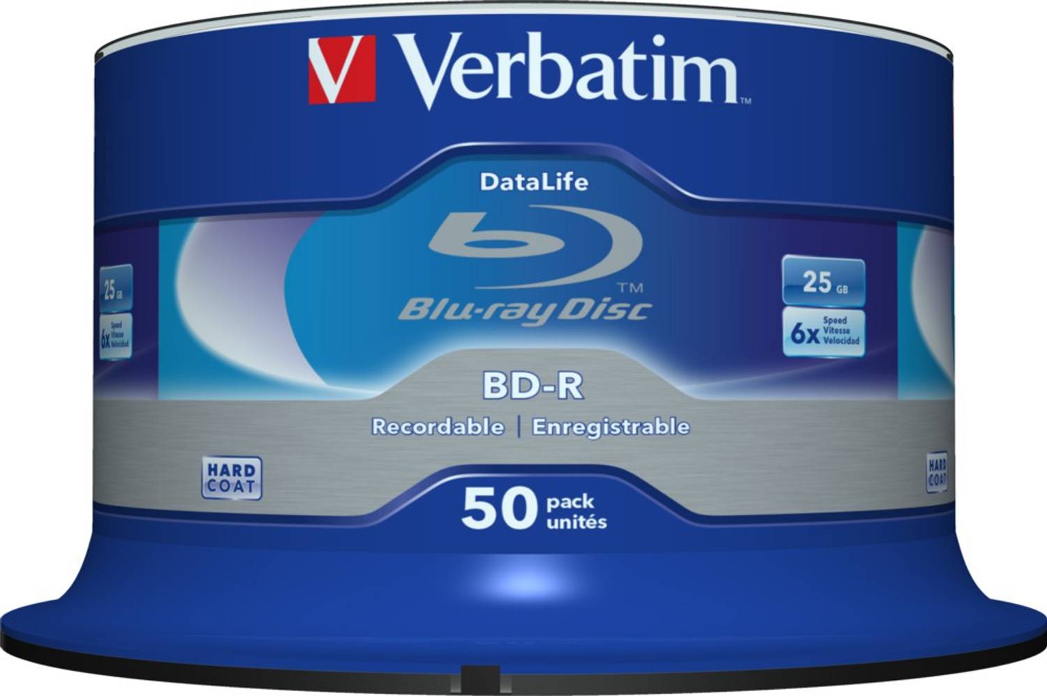 Verbatim Blu-ray Recordable 43838 Pack of 50 BDR Disc Spindle