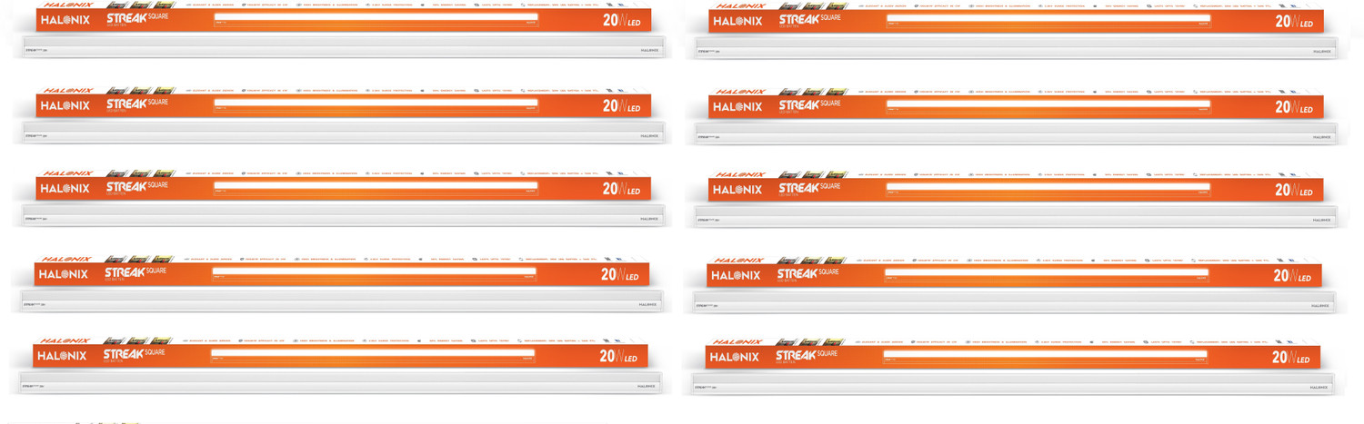 Image of HALONIX LED BATTEN STREAK SQUARE 20W CW 20 W 120 cm Tube Light