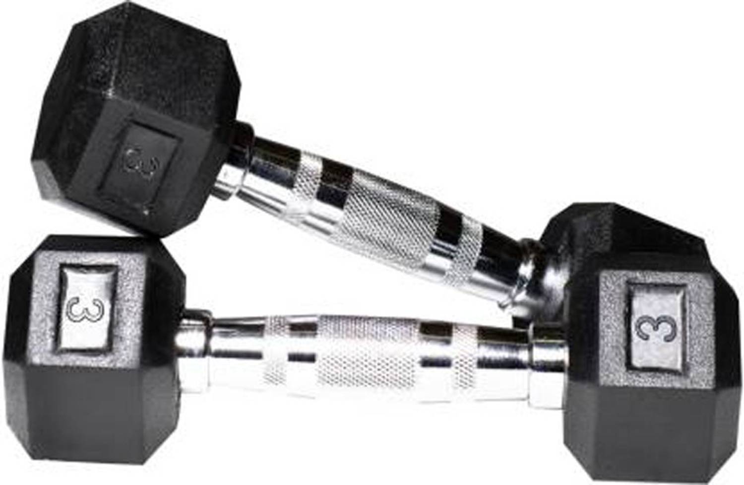 DreamFit Pair Of 3 Kg Rubber Coated Hex Dumbells 3 X 2 TOTAL 6 KG Fixed Weight Dumbbell