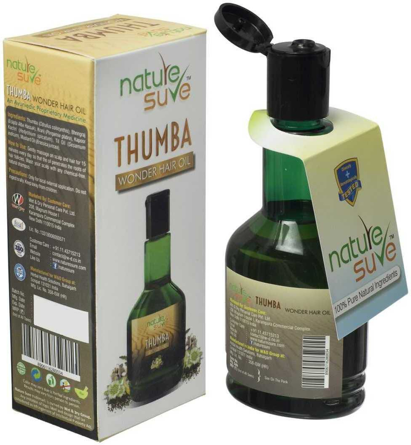 Image of Nature Sure Wonder Hair Oil for Men and Women - 3 Packs Hair Oil