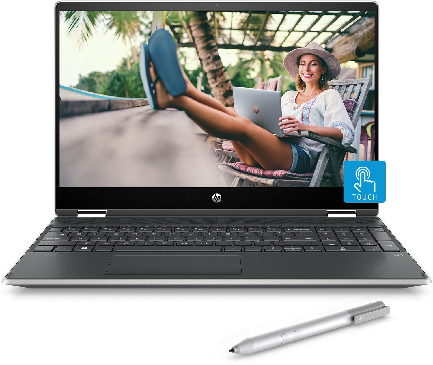 Image of HP Pavilion x360 Intel Core i3 8th Gen 8145U - (4 GB /256 GB SSD /Windows 10 Home) 14-dh0107TU 2 in 1 Laptop