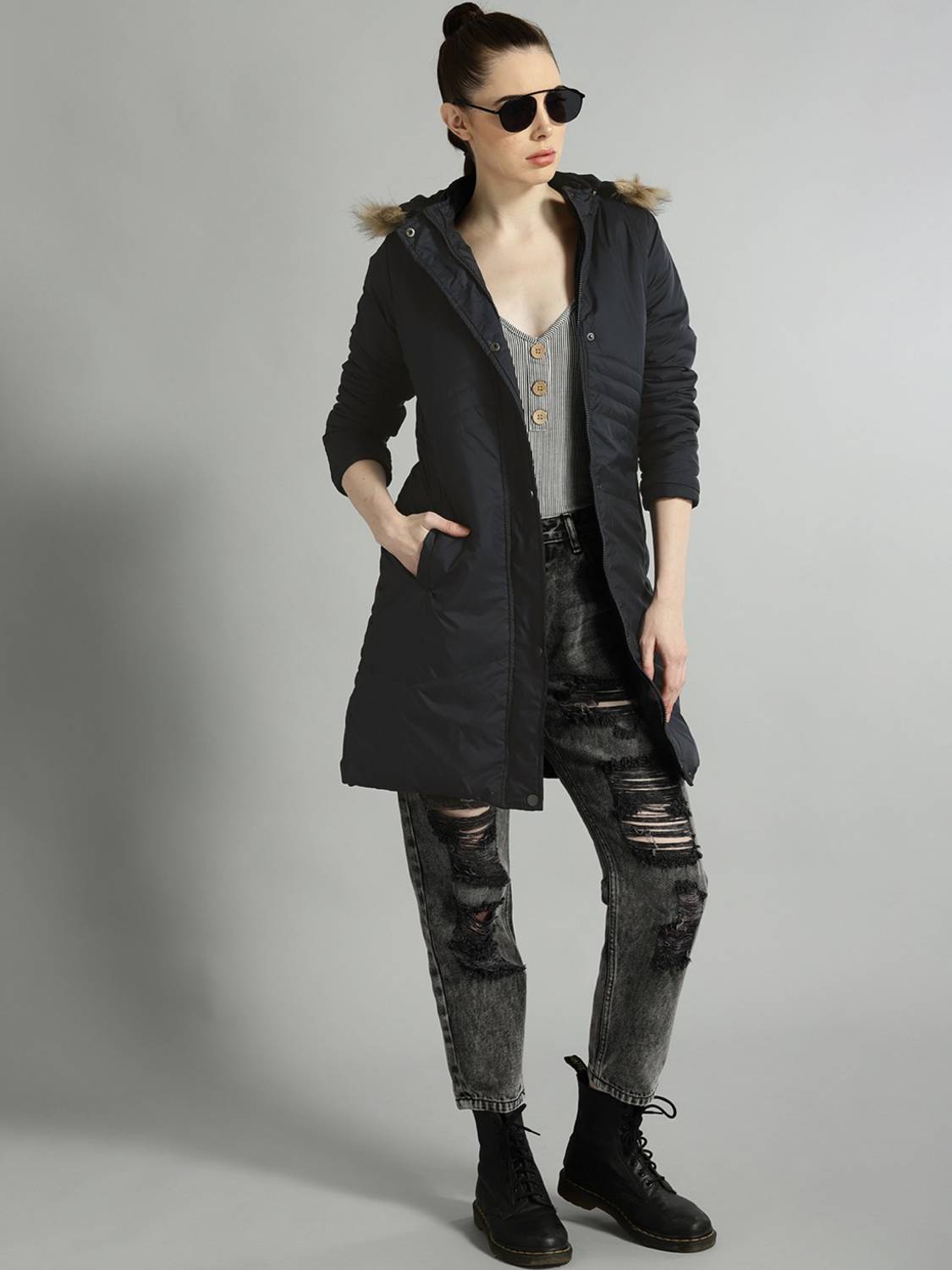 Roadster Women Full Sleeve Solid Jacket - Image 4