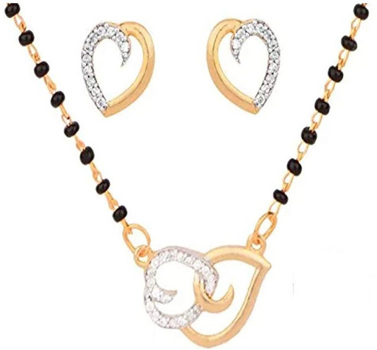 Fashion Factory Brass Gold-plated Gold, White Jewellery Set