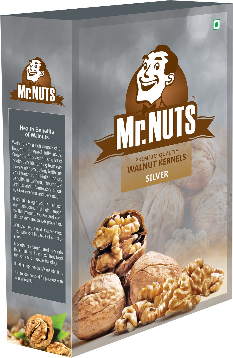 Image of Mr.NUTS SILVER PREMIUM WALNUT KERNELS (Akhrot) Pack of 1 Walnuts