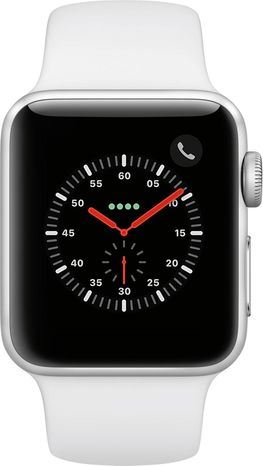 Apple Watch Series 3 GPS + Cellular (White Strap, Regular)