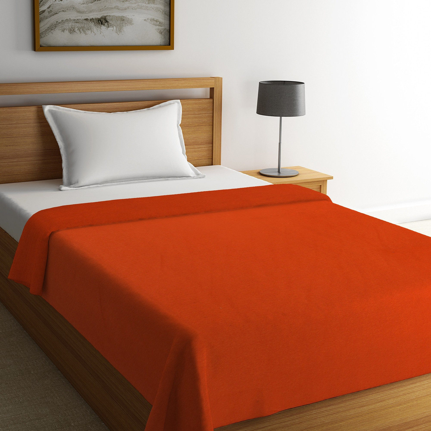 Image of IWS Solid Single Fleece Blanket for AC Room