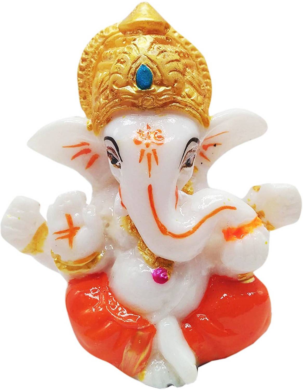 AROHI ENTERPRISES Handcrafted Lord Ganesha Idols For Car Accessories | Car Dashboard God Idols | God idols for Home Decor | Car dashboard | office table Accessories Decorative Showpiece - 6.5 cm