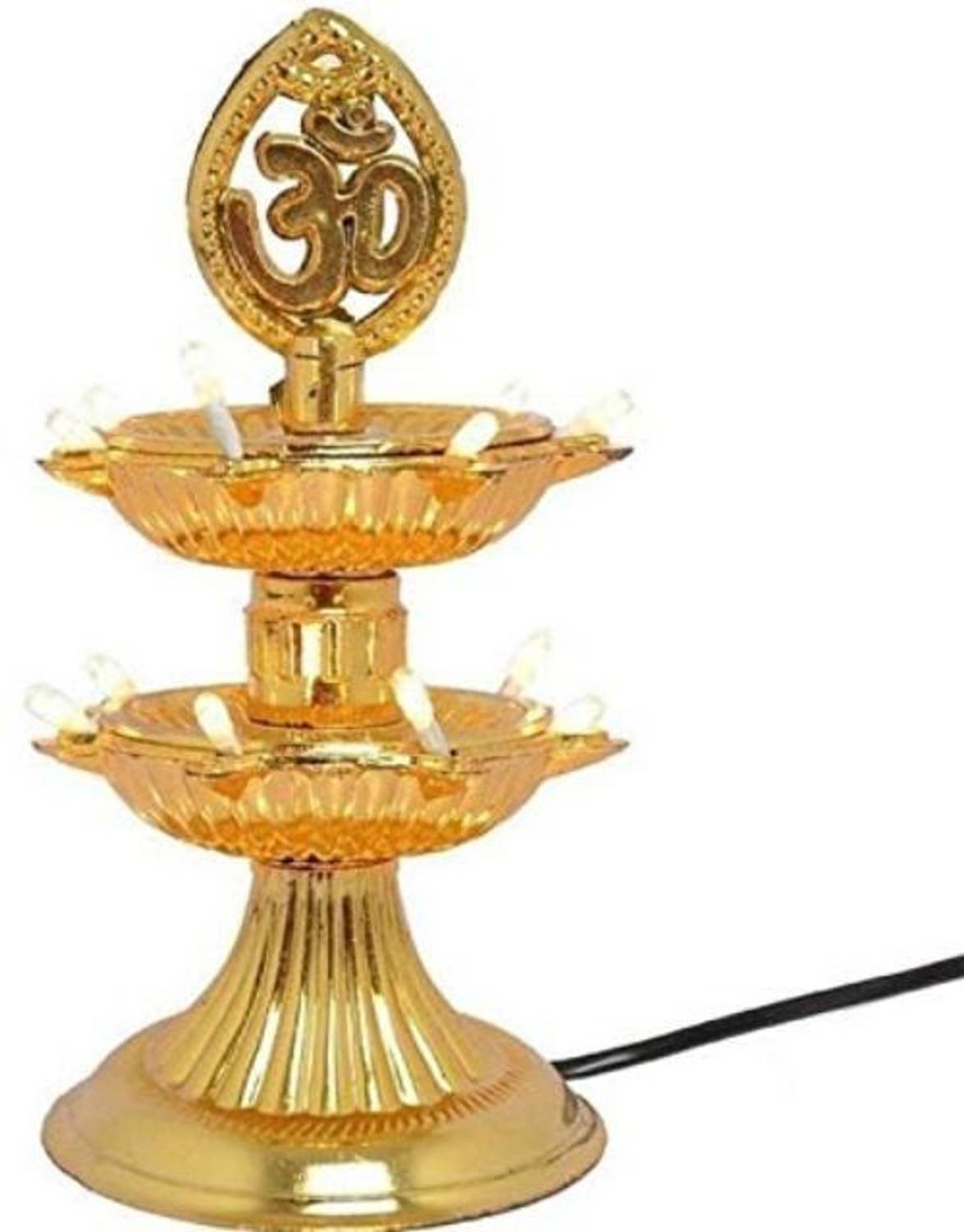 Padylark 2 Layer Electric Gold LED Bulb Lights Diya Deep Deepak f