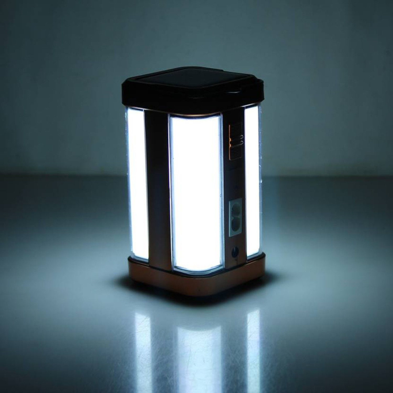 Image of FIRSTLIKE 4 Tube 360 Degree Extra Bright with Electric & Solar Rechargeable 7 hrs Lantern Emergency Light