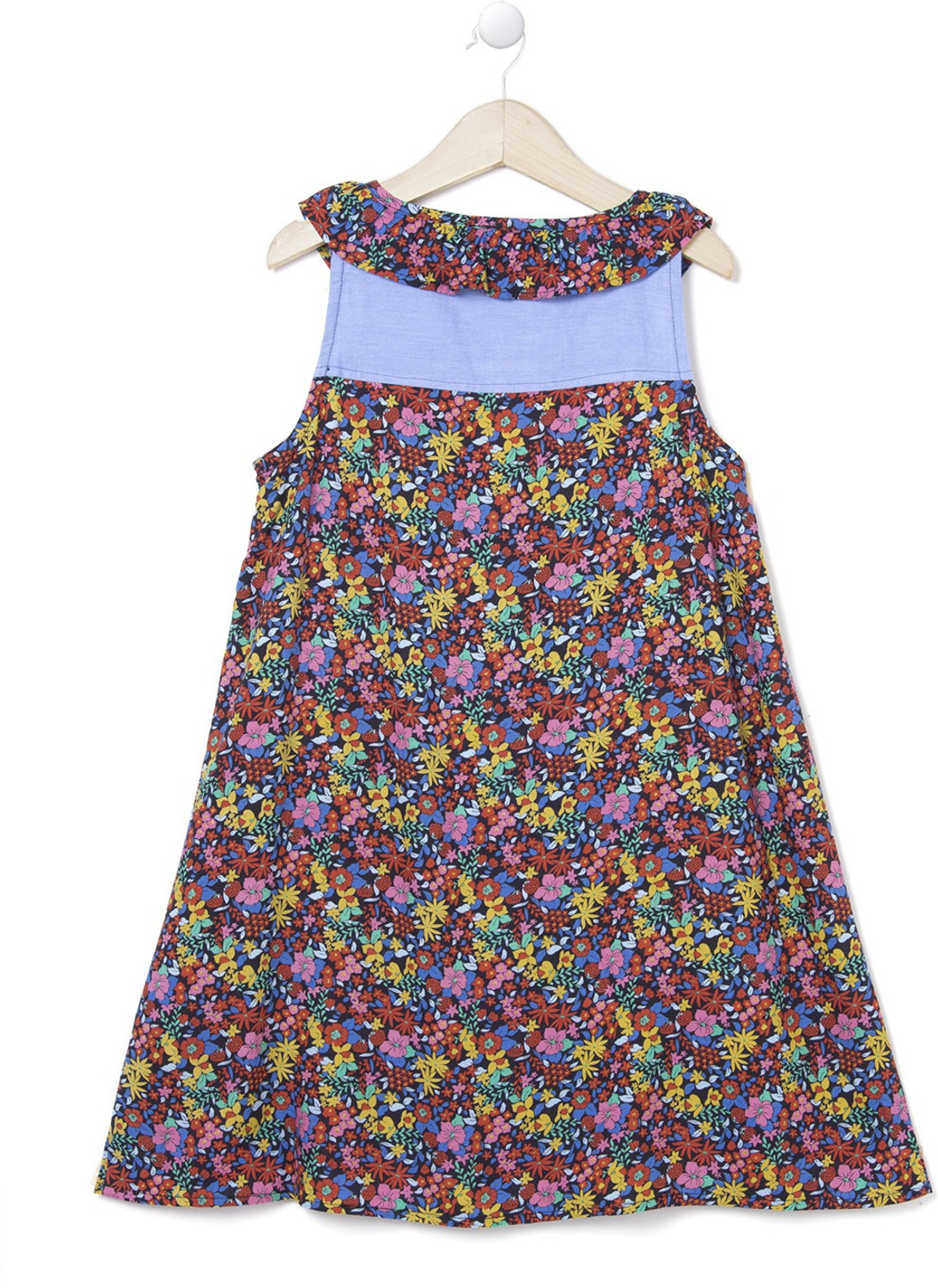 Image of Cub McPaws Girls Midi /Knee Length Casual Dress (Multicolor, Sleeveless)