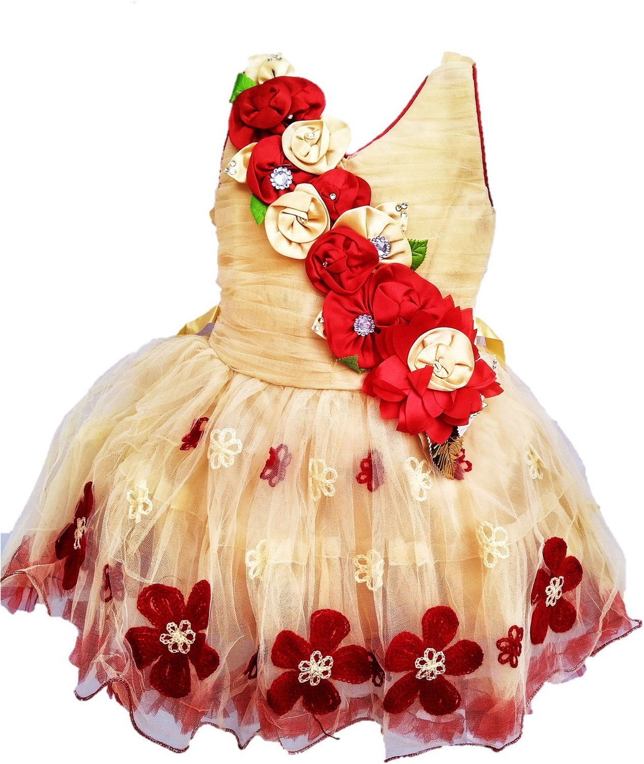 Image of socho samjo Girls Midi /Knee Length Festive /Wedding Dress