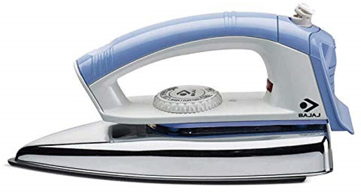 Image of BAJAJ New Popular Plus Dry Iron (White /Lavender) 750 Watt 750 W Dry Iron