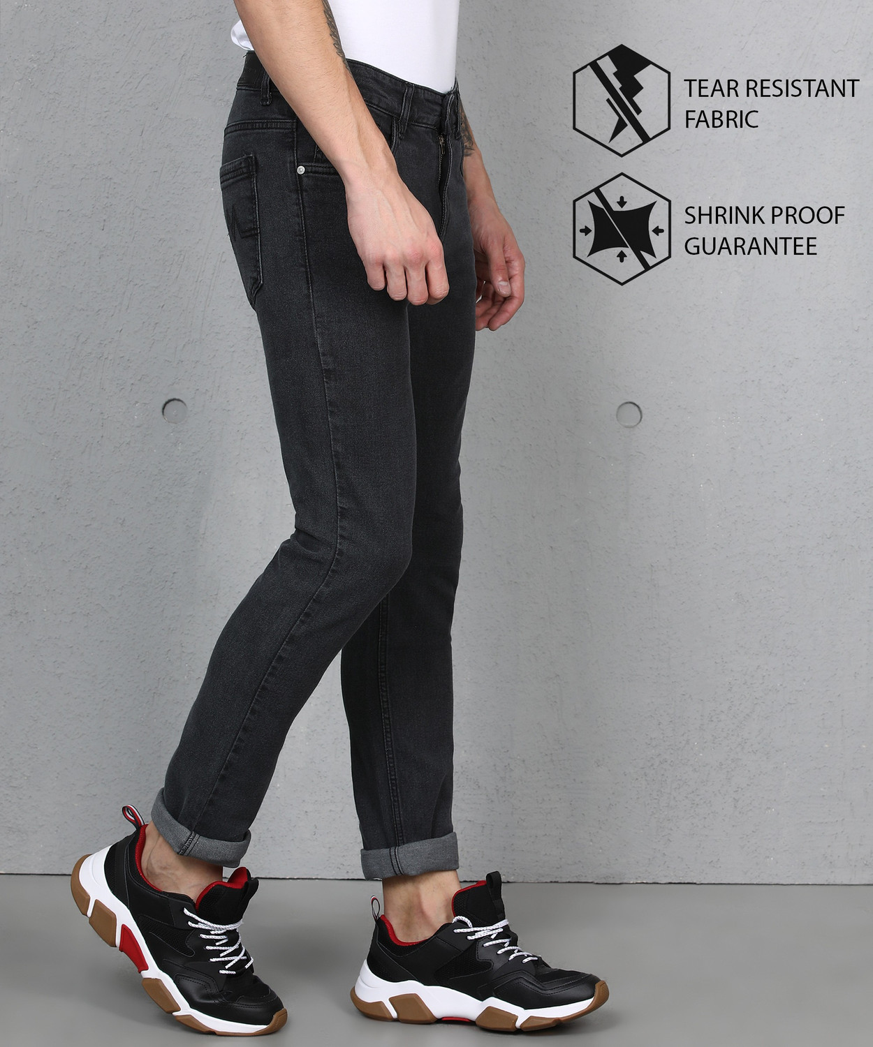 Image of METRONAUT by Flipkart Slim Men Grey Jeans