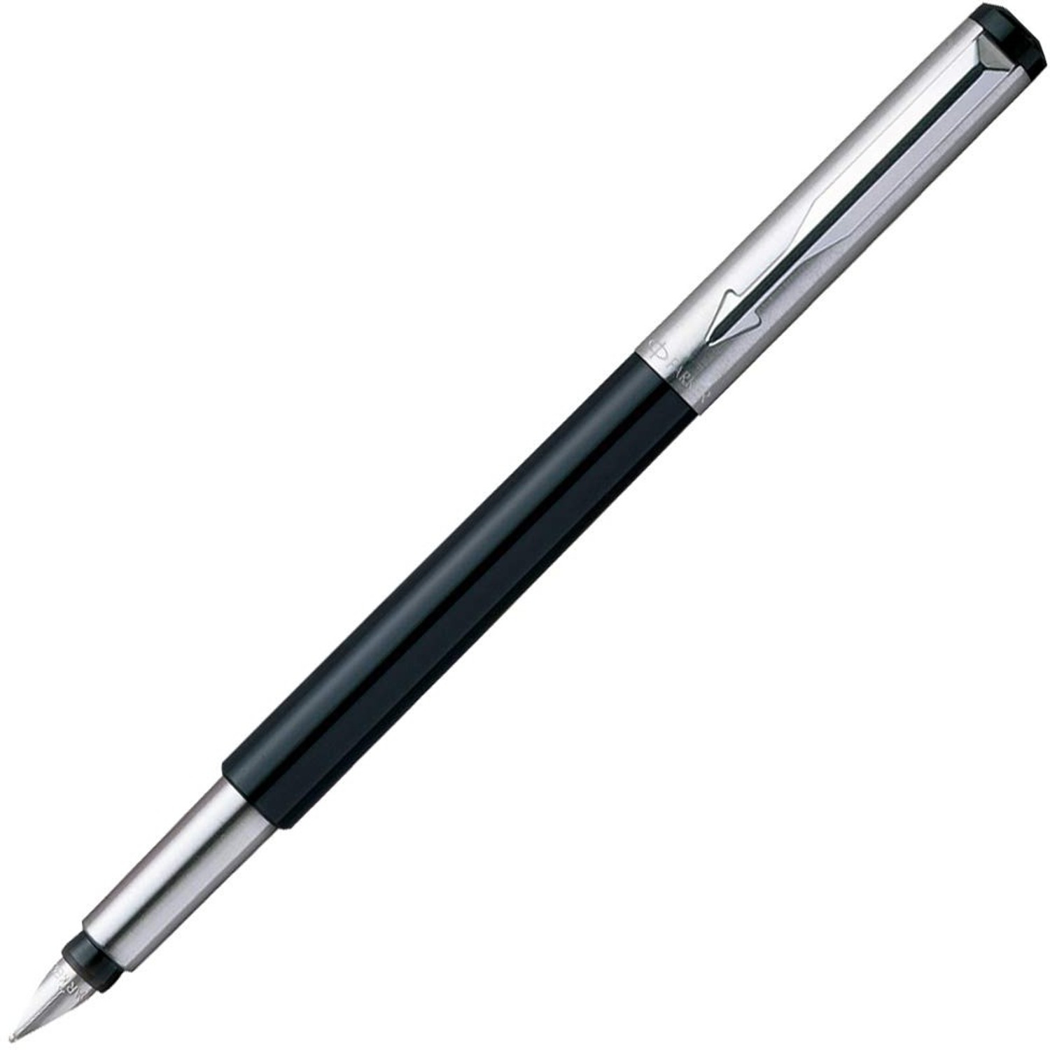Image of PARKER Vector Mettalix Fountain Pen With Free Quink Blue Ink Ball Pen