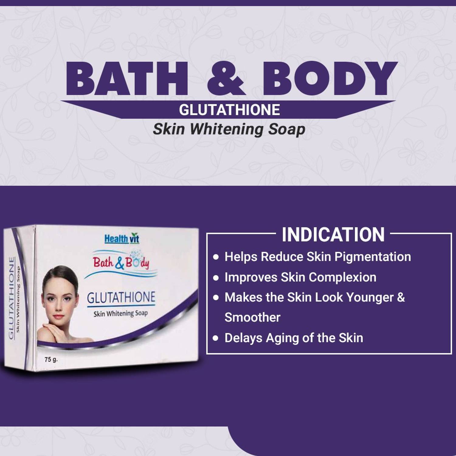 HealthVit Glutathione Skin Whitening Soap