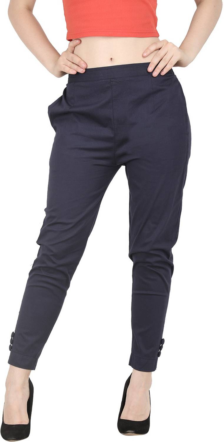 Broadstar Regular Fit Women Dark Blue Trousers