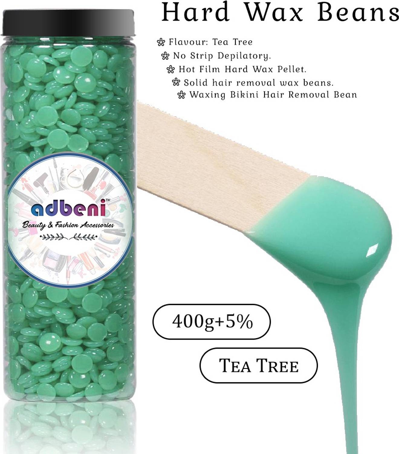 adbeni Hot Wax For Hair Removal Tea Tree Wax