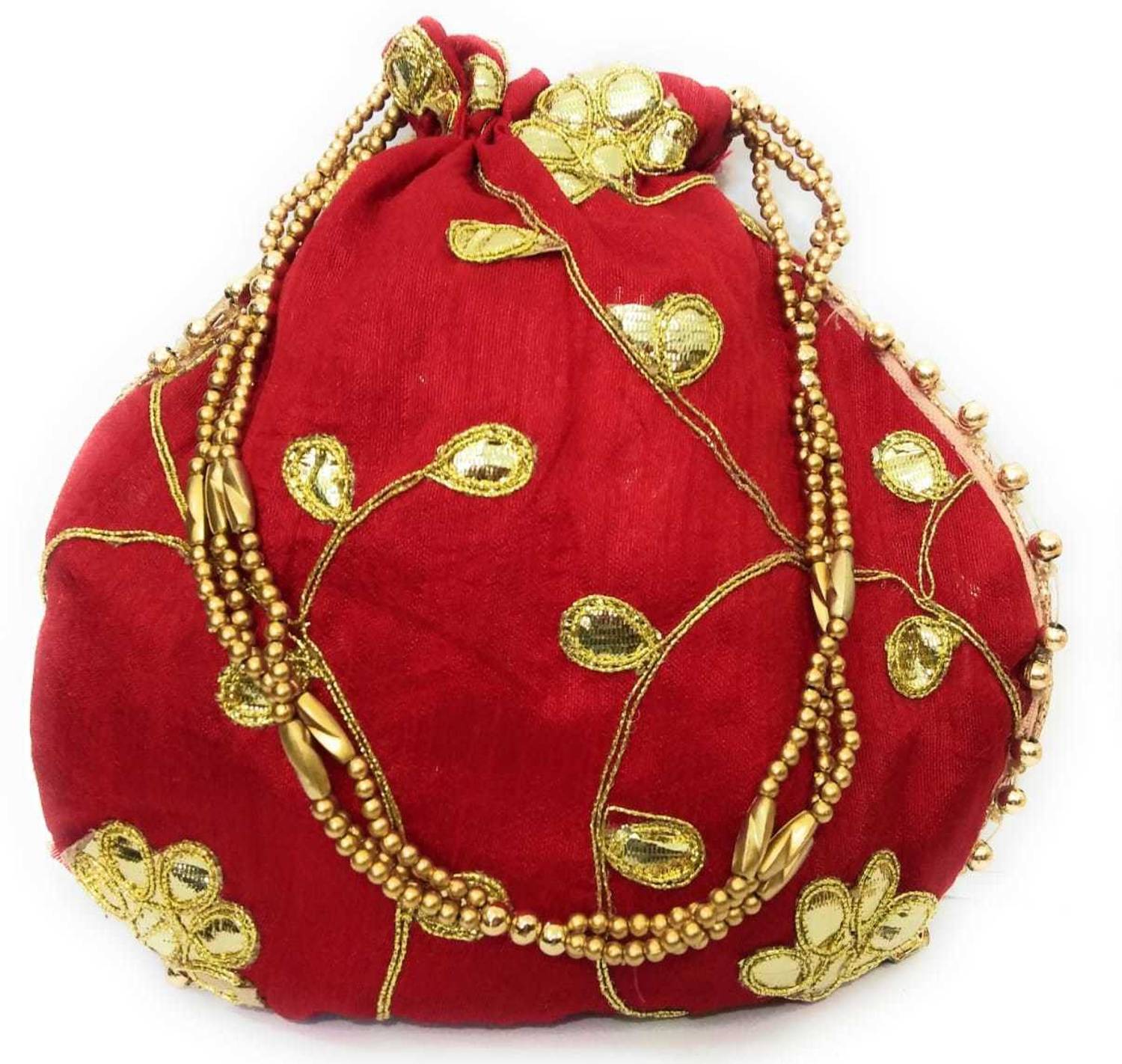 athizay Embroidery work handmade wristlets Potli For Women Fashion Potli