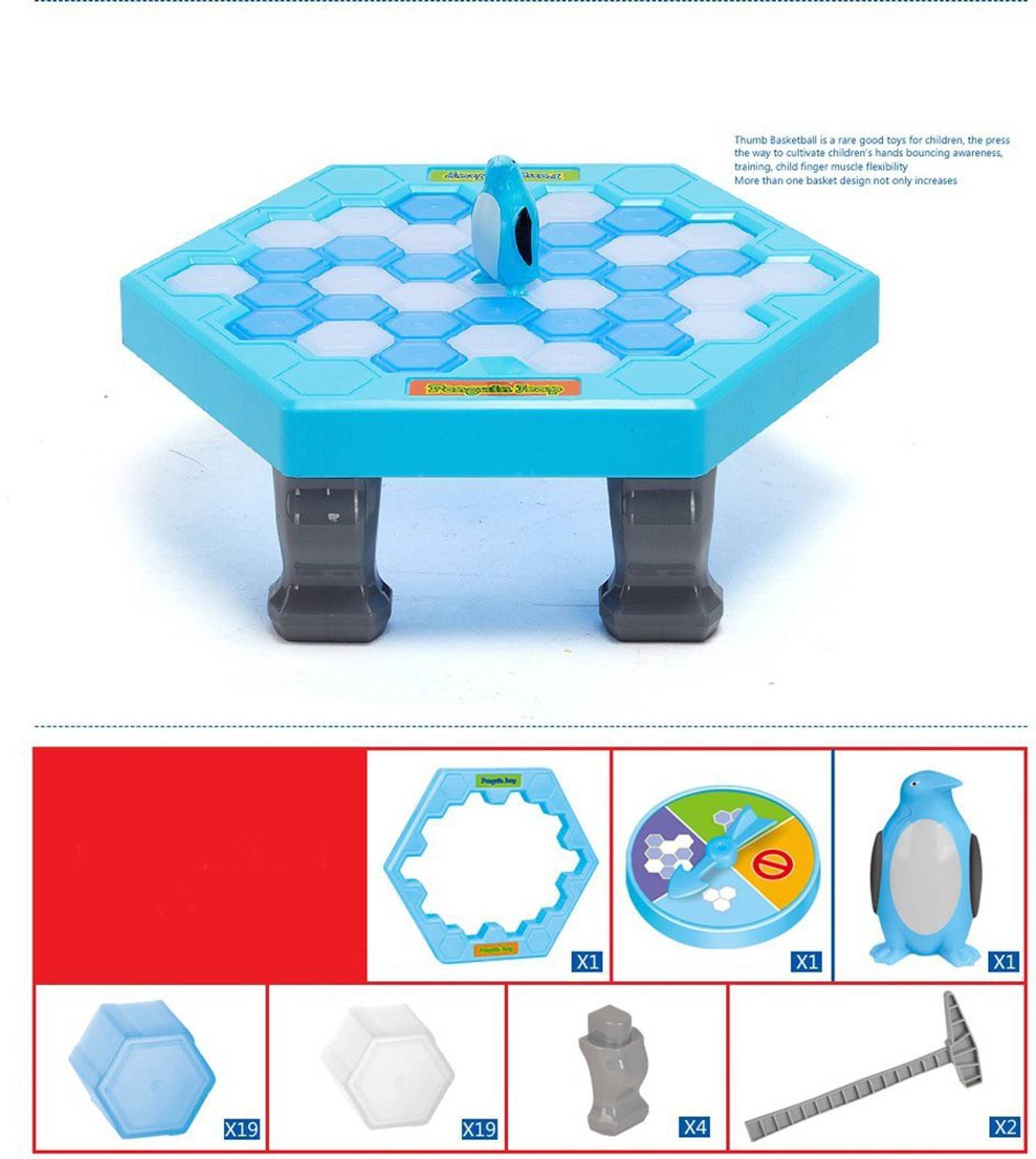 Chocozone Mini Table Games Balance Ice Cubes Save Penguin Icebreaker Beating Toys Party & Fun Board Game