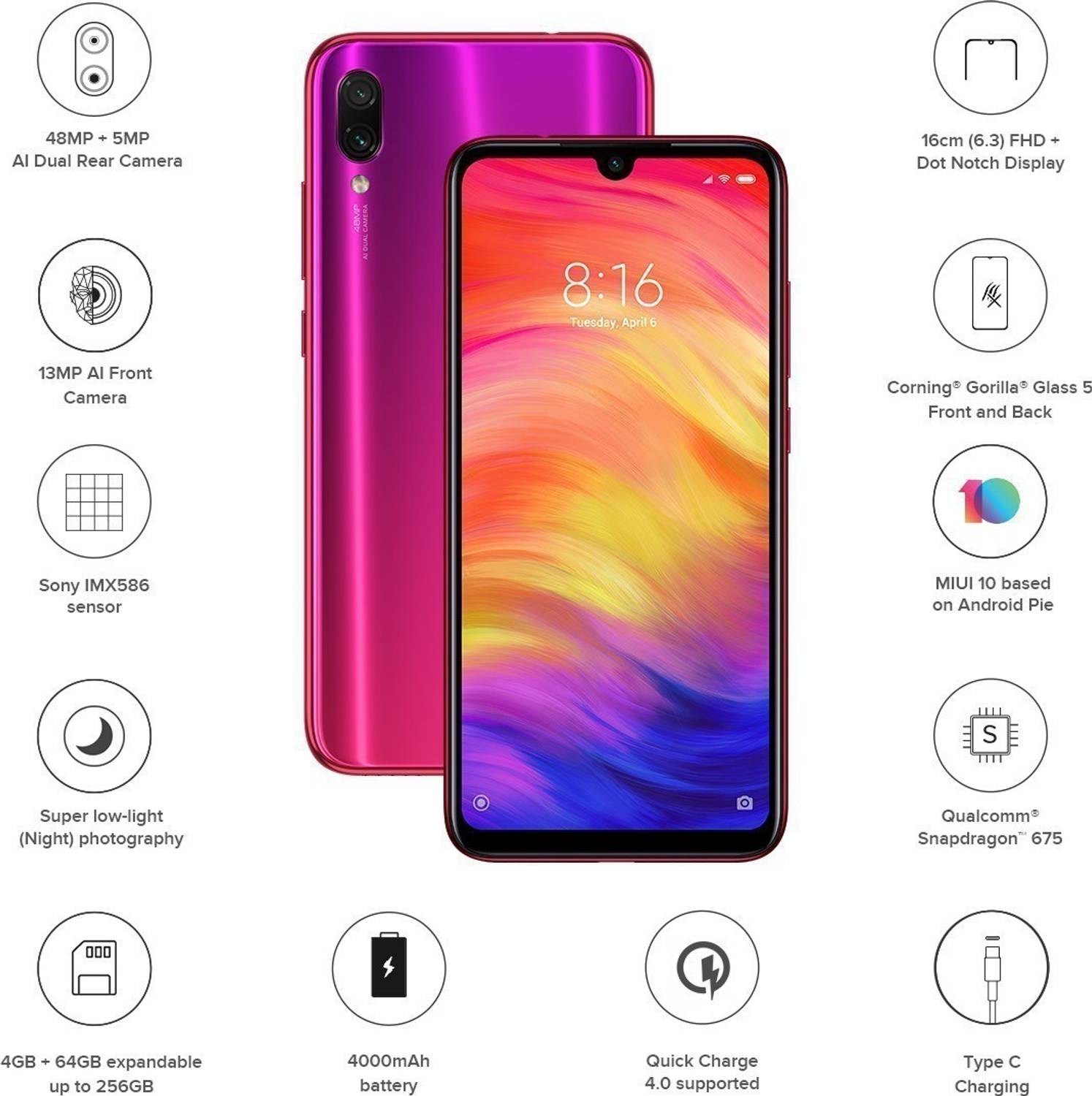 Redmi Note 7 Pro 64GB Red - Image 2
